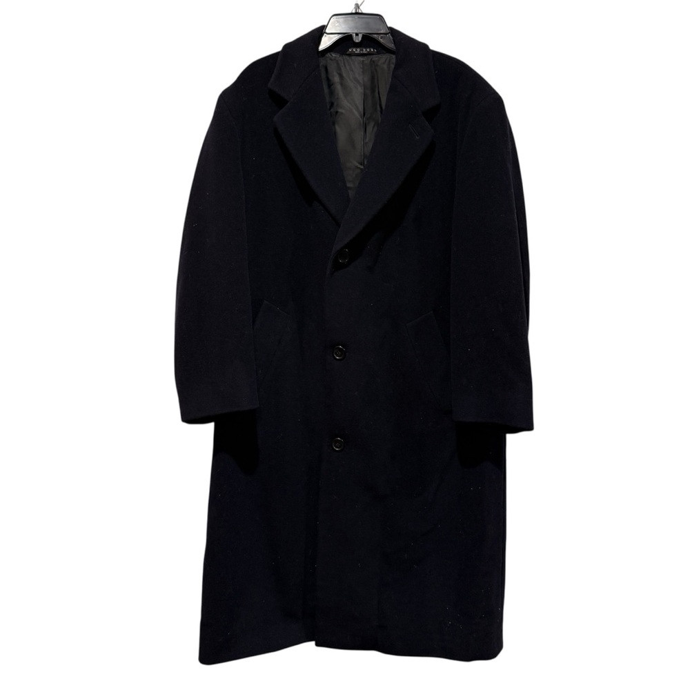 HUGO BOSS Men Pure New Wool Overcoat Coat 42R Classic Preppy Old Money Italy